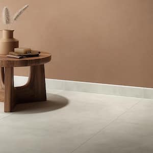 Ryx Calm White 3 in. x 32 in. Matte Porcelain Wall Bullnose Tile Trim