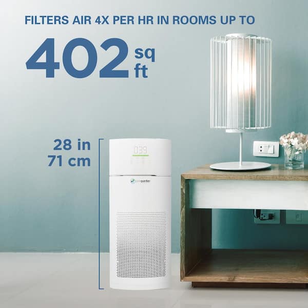 GermGuardian AC9400W 360° 4-in-1 Air Purifier with HEPA Filter for Large Rooms up to 402 Sq. Ft. - 3