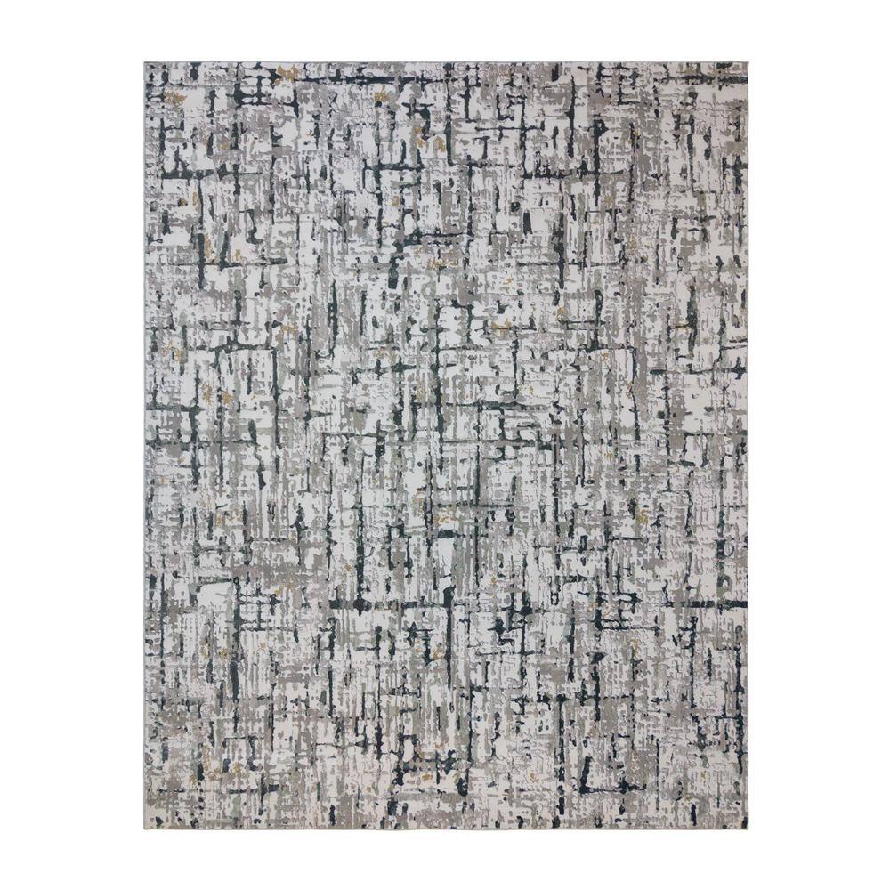 Gertmenian & Sons Quattro Lhasa Gray 8 ft. x 10 ft. Abstract Indoor