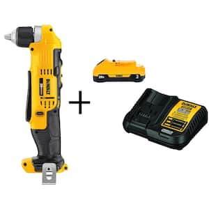 20V MAX Cordless 3/8 in. Right Angle Drill/Driver and (1) 20V 3.0Ah Battery and Charger