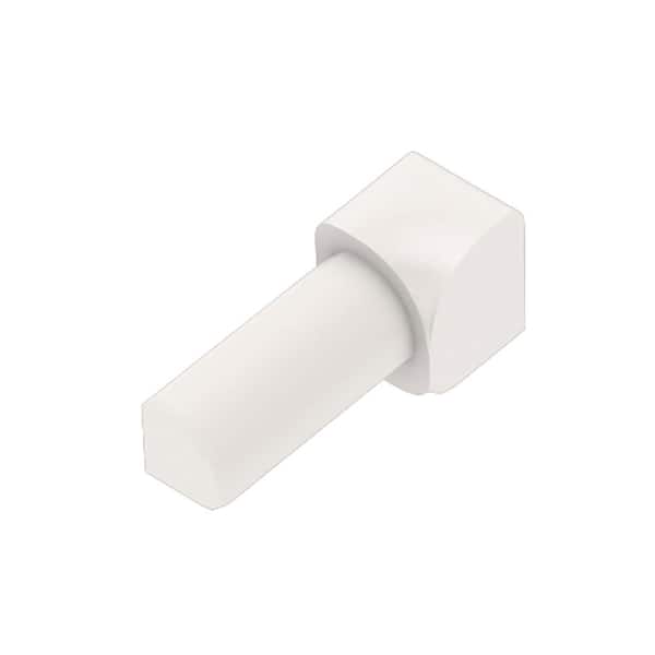 Schluter Rondec White 1/2 in. x 1 in. PVC Tile Edging Trim 90 Degree Inside Corner