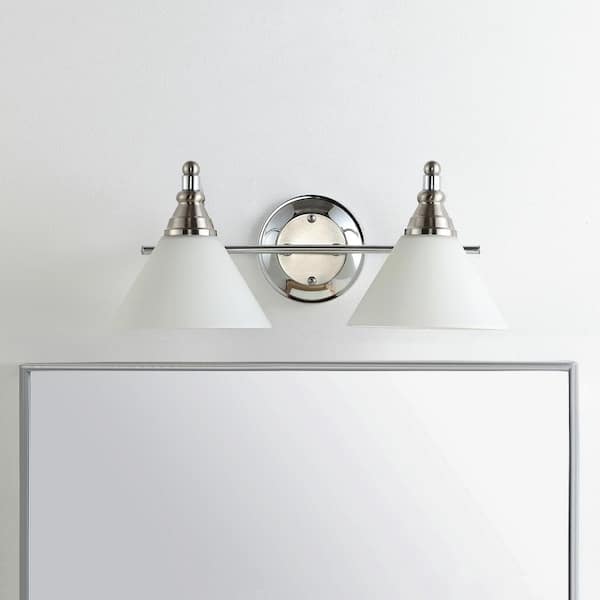 Radnor 2-Light Nickel/Clear Indoor Sconce