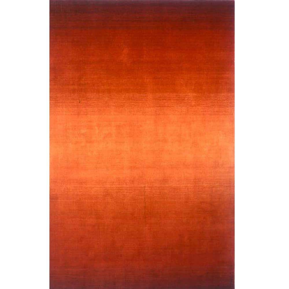 Paprika Ombre Hand-Tufted Wool Rectangular Area Rug