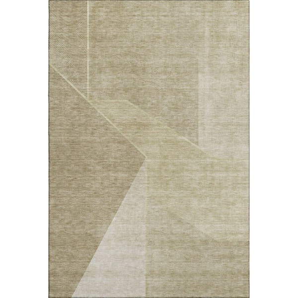 Addison Rugs Mayfield Premium Machine Washable Indoor/Outdoor Geometric AMF648 Beige 2 ft. 6 in. x 3 ft. 10 in. Area Rug