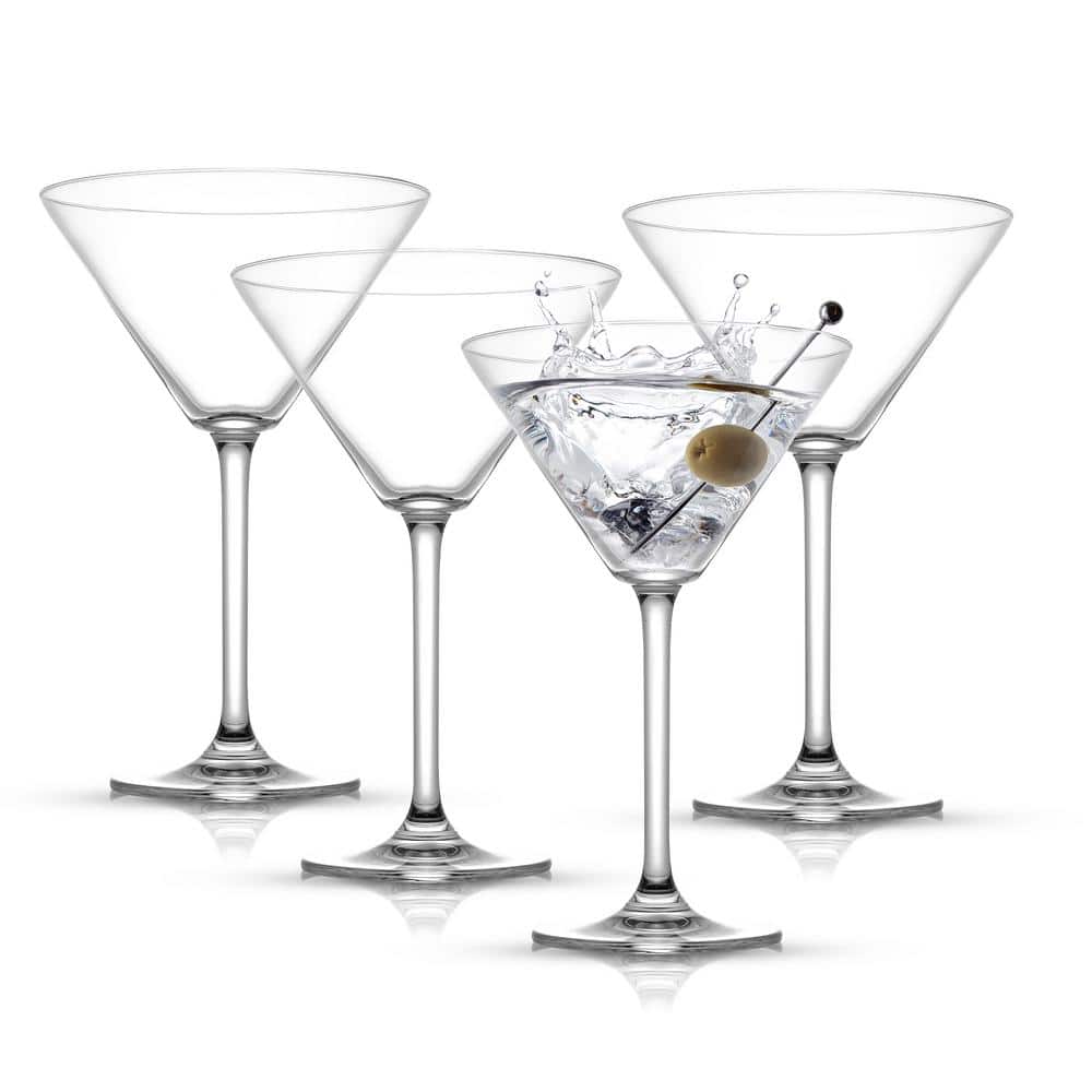JoyJolt Cosmos Martini Glasses - Set of 2 - Clear