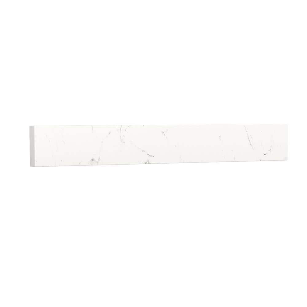 Wyndham Collection 24 in. W Cultured Marble Vanity Backsplash in Light