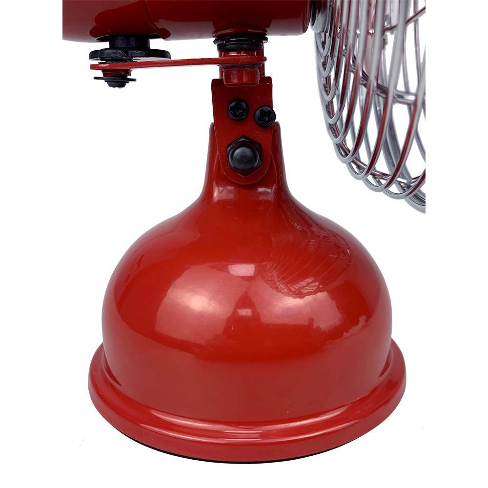 Crimson All-Metal USB-Powered 5" Oscillating Table Fan