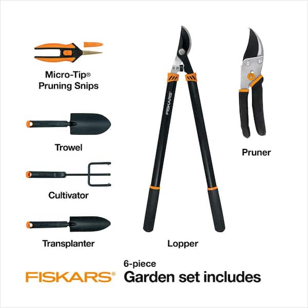 Fiskars Fiskars 6-Piece Essentials Tool Set 1068136 - The Depot