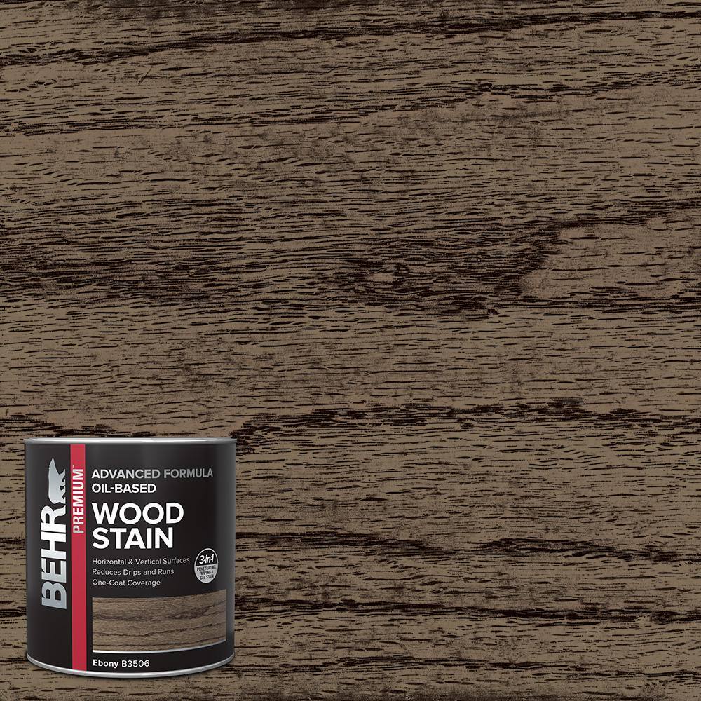 BEHR 1 qt. TIS506 Ebony Transparent OilBased Advanced Formula