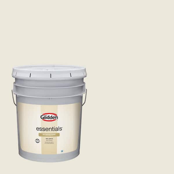 Glidden Essentials 5 gal. PPG1102-1 Enduring Ice Satin Exterior Paint