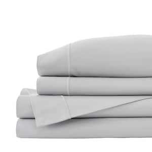 800-Thread Count Cotton 4-Piece Full Sheet Set in Gray