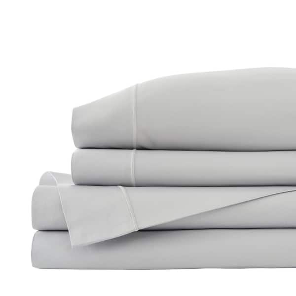 Home Decorators Collection 800-Thread Count Cotton 4-Piece Full Sheet Set in Gray