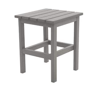 Icon Light Gray Square Plastic Outdoor Side Table