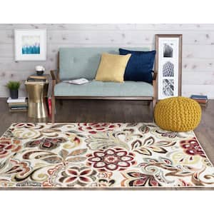 Deco Abstract Ivory 2 ft. x 3 ft. Indoor Area Rug