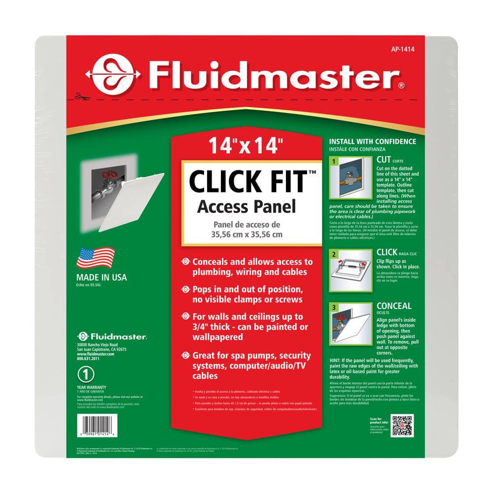 Fluidmaster Click Fit 14 in. x 14 in. Plastic Access Panel AP-1414