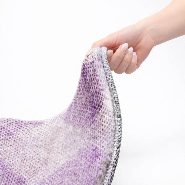 Dream Shag Premium Machine Washable Abstract ADS539 Lavender 10 ft. x 14 ft. Area Rug
