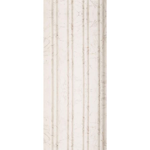 Pinstripe 1/2 in. x 0.79 ft. x 9.3 ft. White Venato Glue-Up Foam Wood Slat Walls (10-Pack)/73.5 sq. ft.