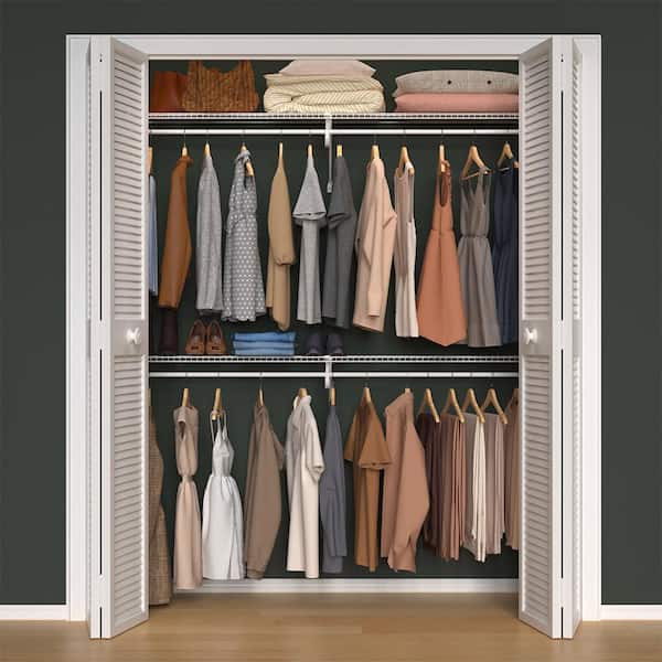 ClosetMaid SuperSlide 48 in. W x 12 in. D White Steel Wire Closet