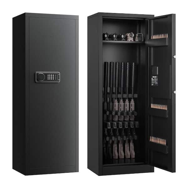 6-8 Gun Safe, Long Gun Cabinet for Rifles and Pistols, Quick Access Rifle Safe with 3-Ammo Slots (Assembly Required)