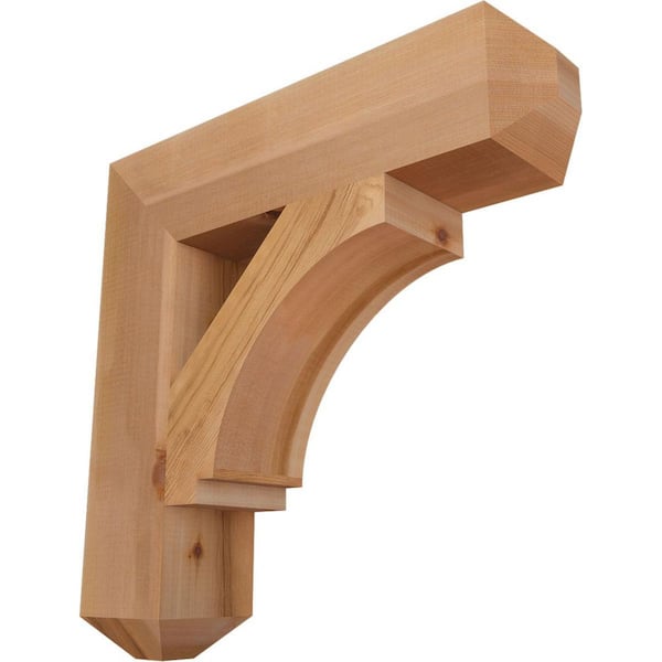 Ekena Millwork 5.5 in. x 24 in. x 24 in. Western Red Cedar Imperial Craftsman Smooth Bracket