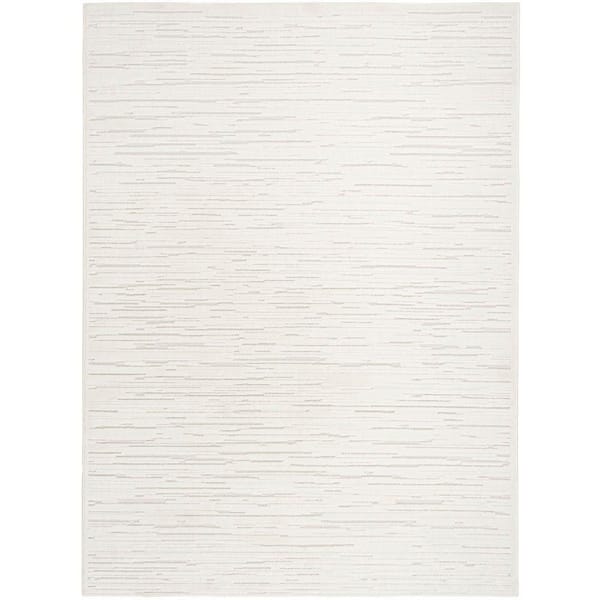 Nourison Casual Ivory 4 ft. x 6 ft. Abstract Contemporary Area Rug