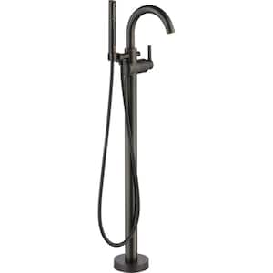 Trinsic 1-Handle Floor-Mount Roman Tub Faucet Trim Kit with Hand Shower in Venetian Bronze (Valve Not Included)
