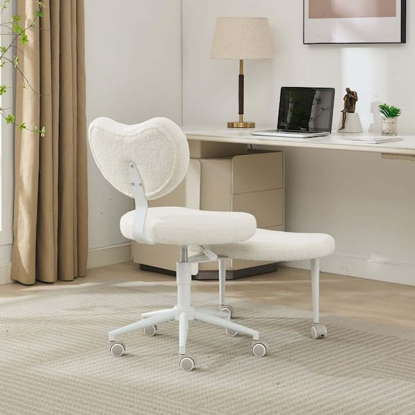 Teddy Fabric Adjustable Height Office Chair Meditation Chair Plus