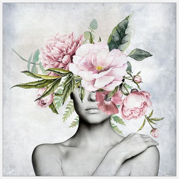 Unbranded Confidence is Beautiful by Marmont Hill Floater Framed Canvas People Art Print 32 in. x 32 in.