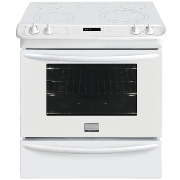 Frigidaire 30 in. 4.6 cu. ft. Slide-In Electric Range with Self-Cleaning Convection Oven in White