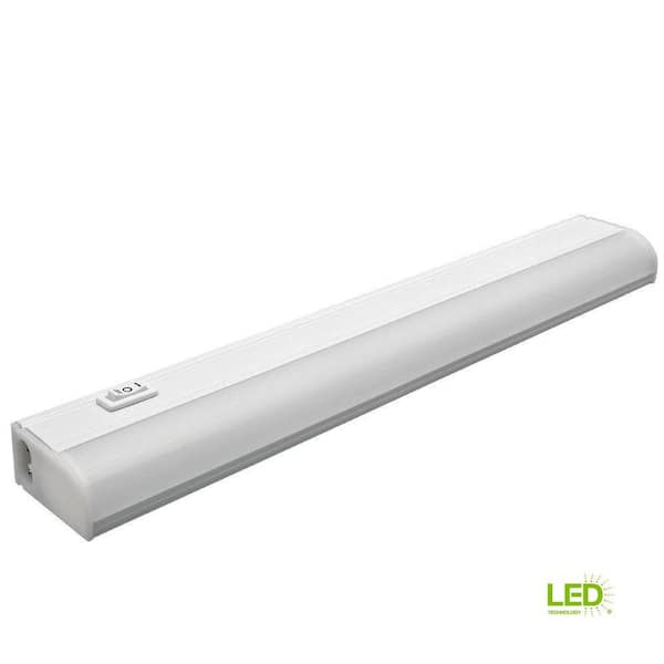 Commercial Electric 12 in. Plug In Linkable Undercabinet LED Strip Light with High, Off, and Low Setting