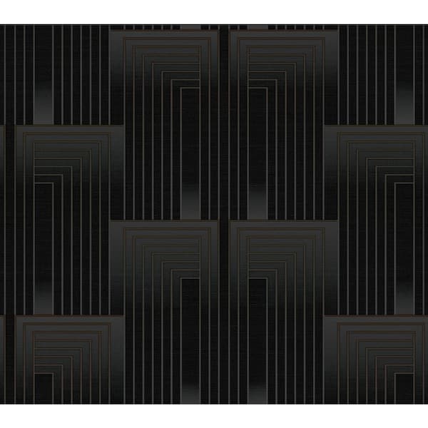 Black Vanishing Copper Peel and Stick Wallpaper