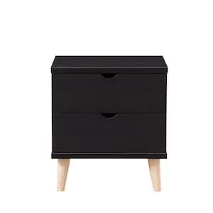 Kitzner II 2-Drawer Espresso Nightstand (20 in. W X 15.5 in. D X 22 in. H)