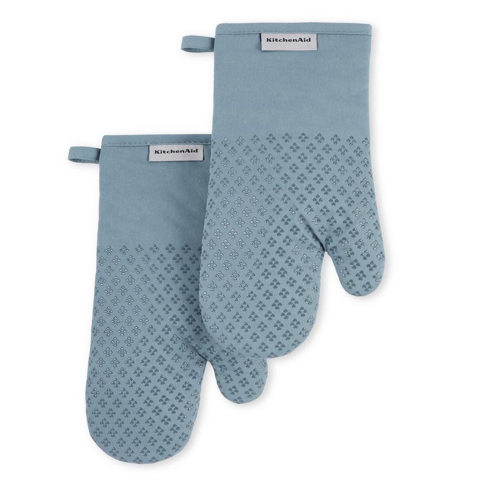 Cuisinart Silicone Oven Mitts, 2pk - Heat Resistant Quilted Oven Gloves to  Safely Handle Hot Cookware - Soft Insulated Deep Pockets, Non-Slip Grip and