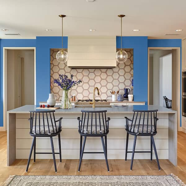 1 gal. #MQ4-24 Electric Blue Semi-Gloss Interior Paint