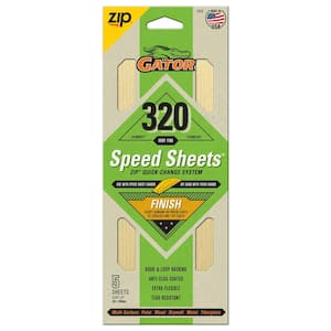 AlumiNext Speed Sheets 3-2/3 in. x 9 in. 320 Grit Very Fine Hook and Loop Sand Paper (5-Pack)
