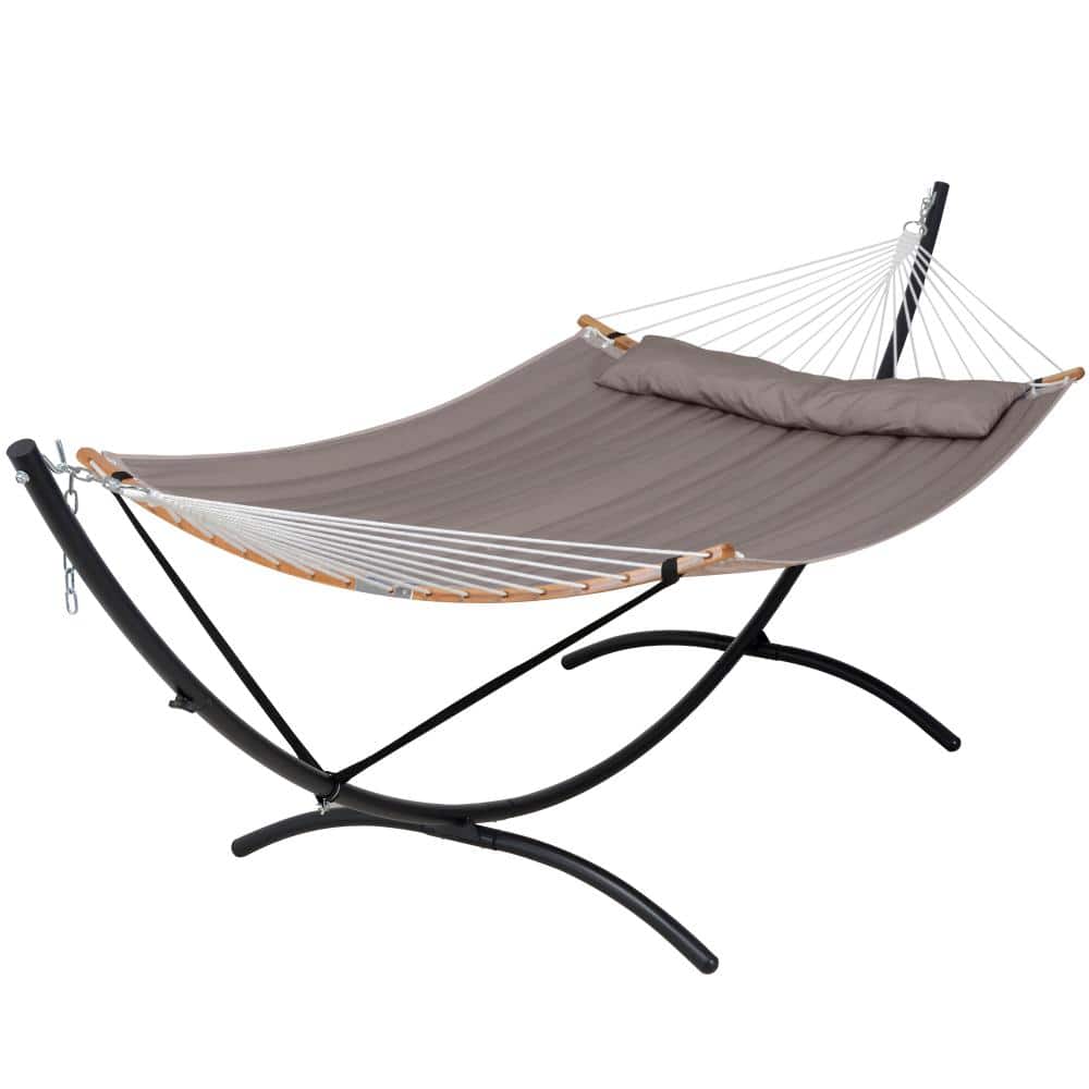 12.5 ft. Curved Stand Portable Freestanding Hammock – Outdoor, Brown price history on PriceWatchPro
