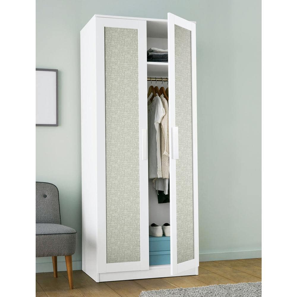 Sage Green Textured Poplin Peel and Stick Wallpaper