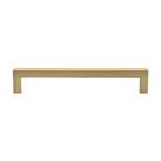 6-1/4 in. Satin Gold Solid Square Slim Cabinet Drawer Bar Center-to-Center Pulls (10-Pack)