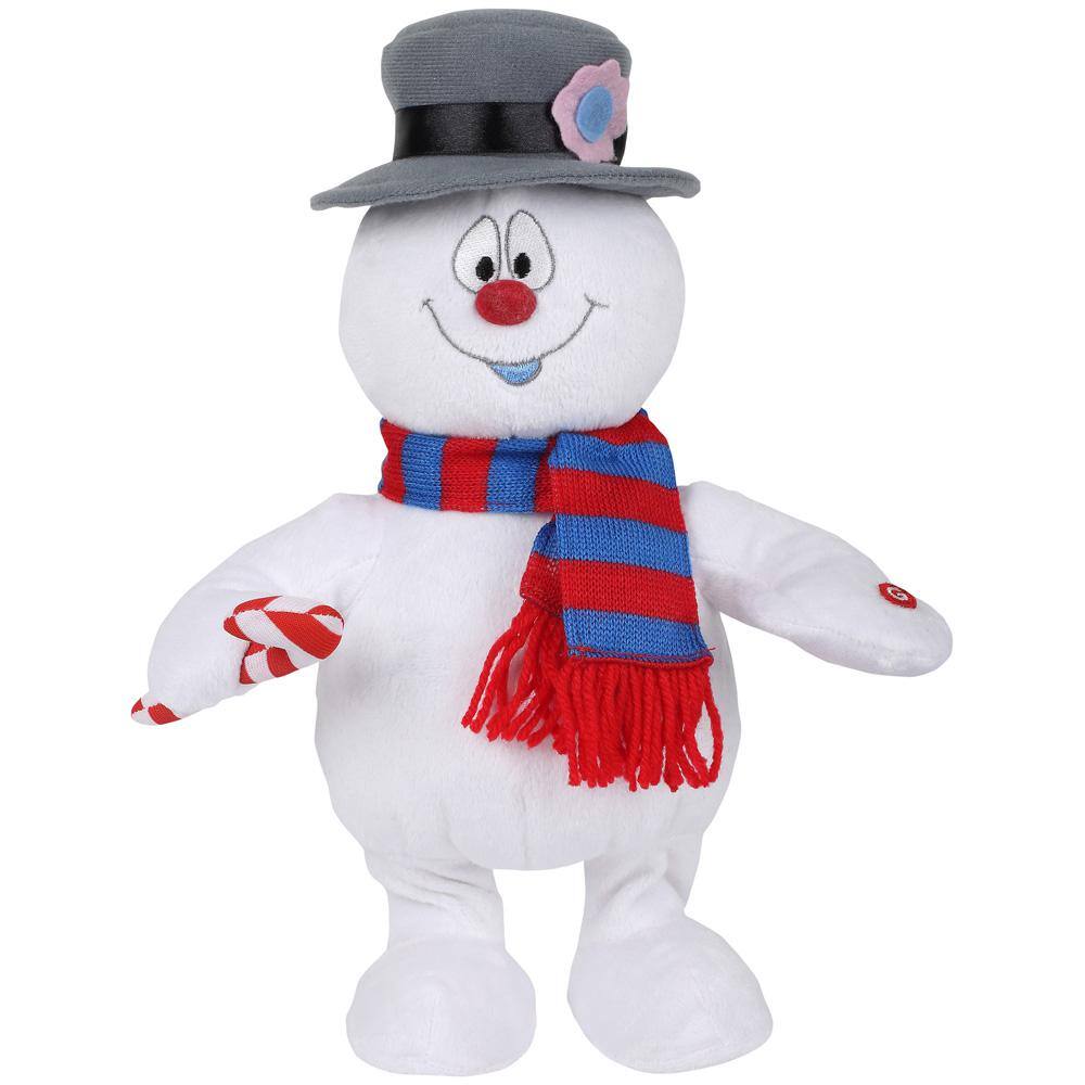 13.19 in. Animated Small Side Stepper Frosty with Blue and Red Scarf ...