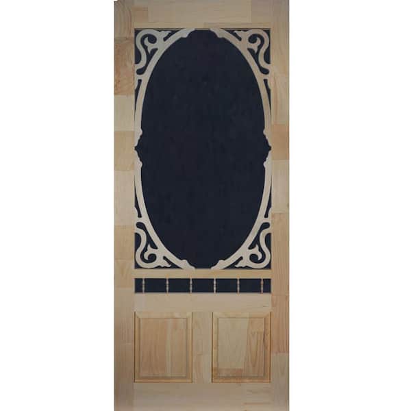 Kimberly Bay 32 in. x 80 in. Clarington Unfinished Wood Screen Door