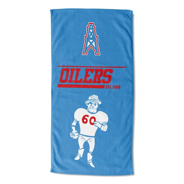 NFL H Oilers 40 Yard Dash Legacy Cotton/Polyester Blend Printed Multicolor Beach Towel