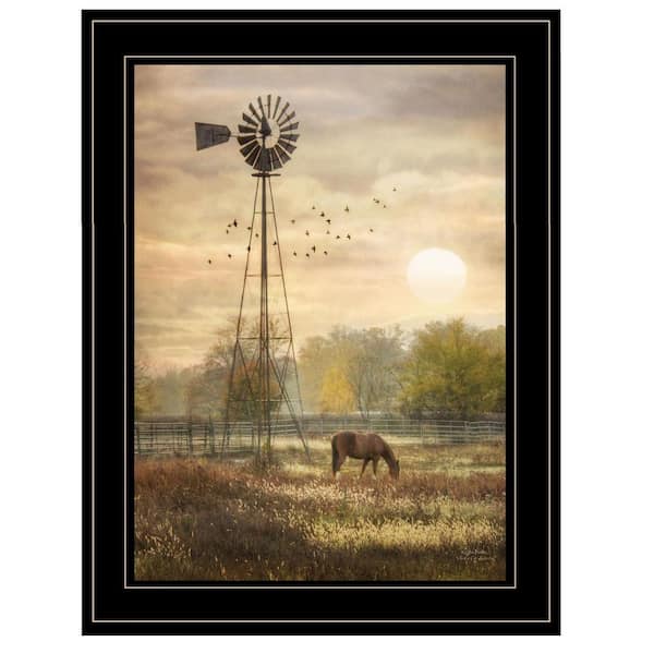 HomeRoots Charlie Berks Co Sunrise 1-Piece Framed Wall Art 19 in. x 15 in.