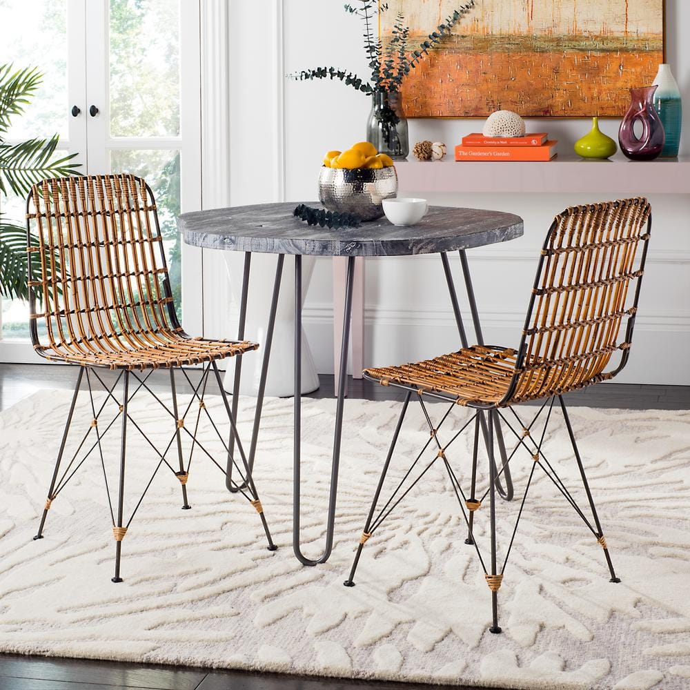 Transitional Windsor Low Slat Side Chair in Natural Brown Wash