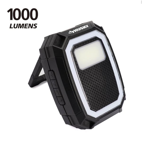 1000 Lumen Rechargeable Color Changing Utility Light with Bluetooth Speaker