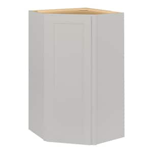 Avondale 24 in. W x 24 in. D x 42 in. H Ready to Assemble Plywood Shaker Diagonal Corner Kitchen Cabinet in Dove Gray
