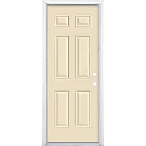 Masonite 30 in. x 80 in. 6-Panel Left Hand Inswing Painted Steel
