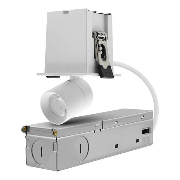 2 In. 1-Head Integrated LED Adjustable Recessed Light, 5CCT, CRI90,3W, 200LM, 355° & 80° Tilt, Dimmable, IC Rated ETL