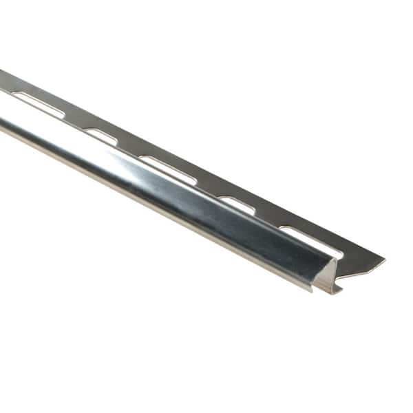 Schluter Deco-DE Stainless Steel 0.313 in. x 98.5 in. Metal Tile Edging Trim