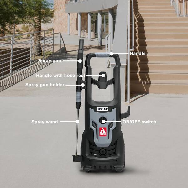 3000 Maximum PSI 2 GPM 13 Amp Cold Water Electric Pressure Washer with 5  Nozzles