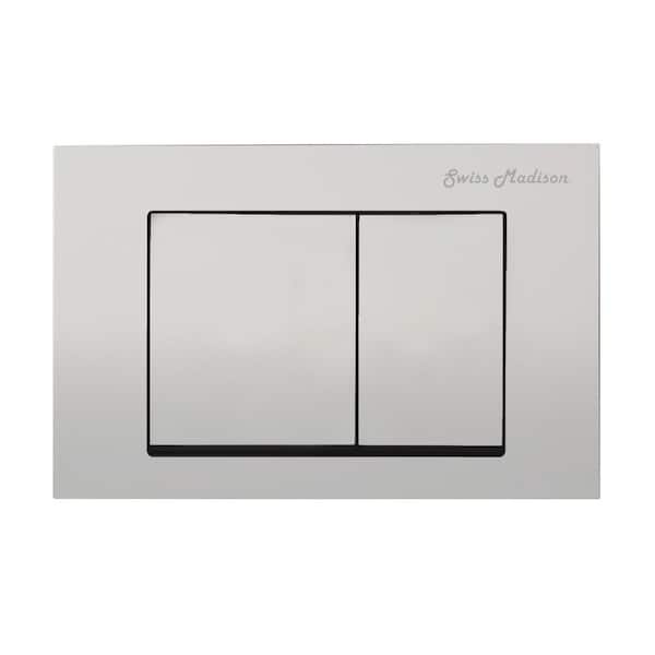 Wall Mount Dual Flush Actuator Plate in Matte Chrome